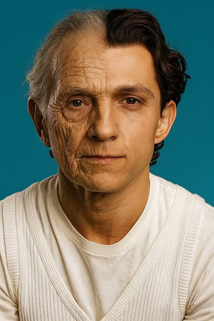 Present vs Future Self | aging portrait | hyper-realistic comparison - AI prompt example