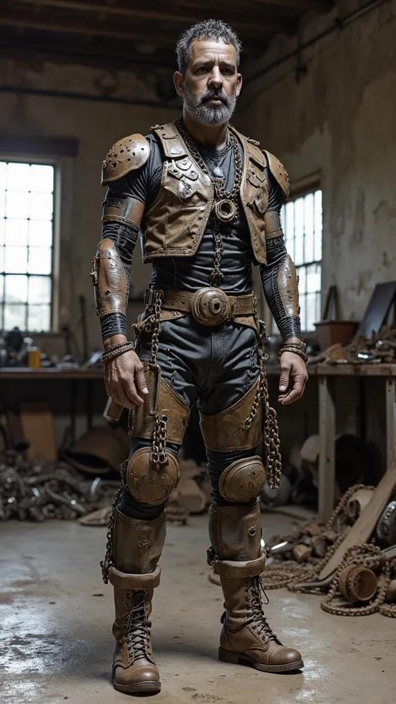 Scrap Metal Sculpture Portrait | steampunk art | recycled art prompt - AI prompt example