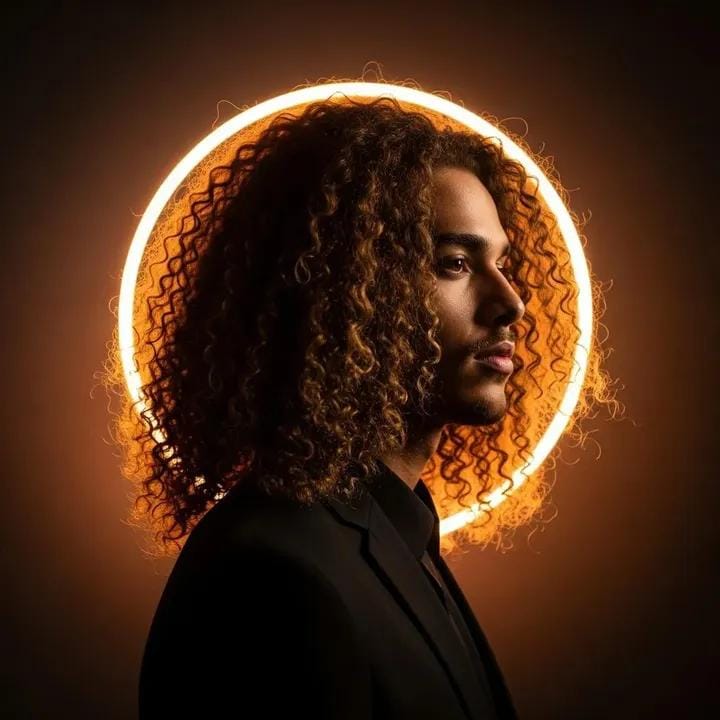 Neon Ring Light Portrait | cinematic portrait | dramatic lighting - AI prompt example