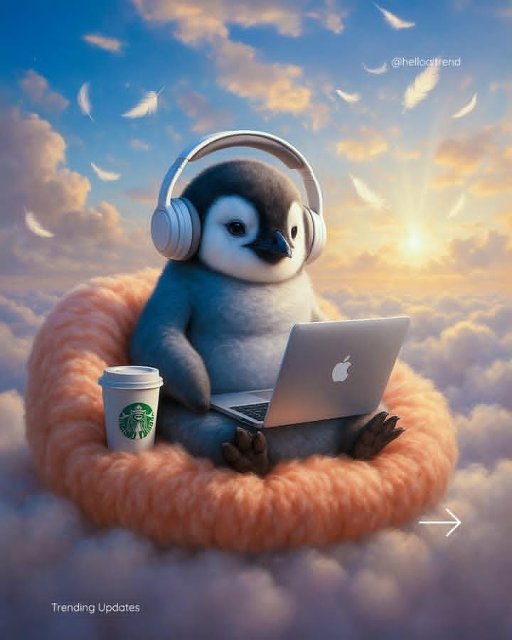 Floating Animal on Cloud | surreal concept | peaceful scene - AI prompt example