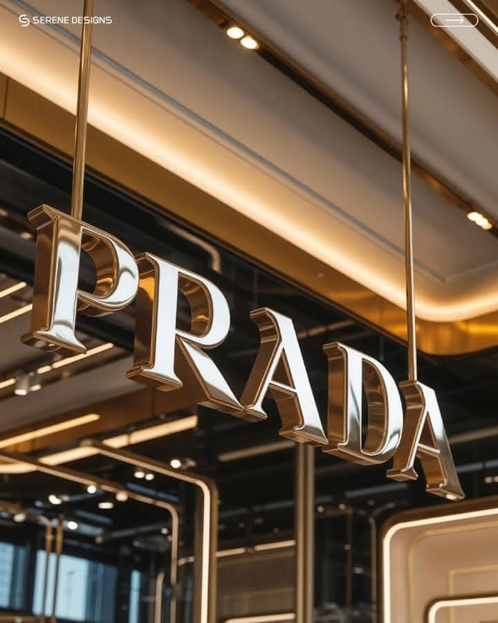 3D Metallic ZARA Sign | luxury store design | retail branding - AI prompt example