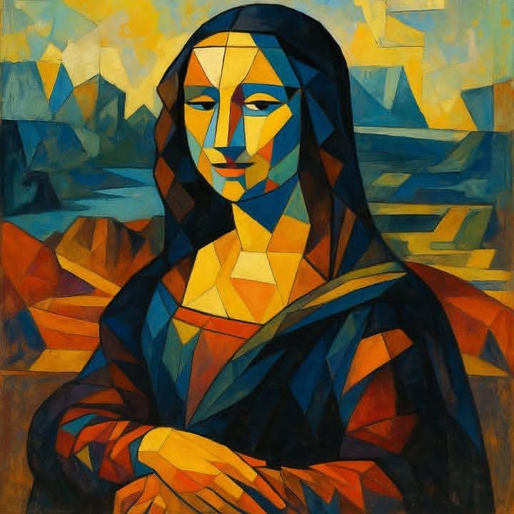 Mona Lisa in [Style] | classic art remake | style transfer - AI prompt example