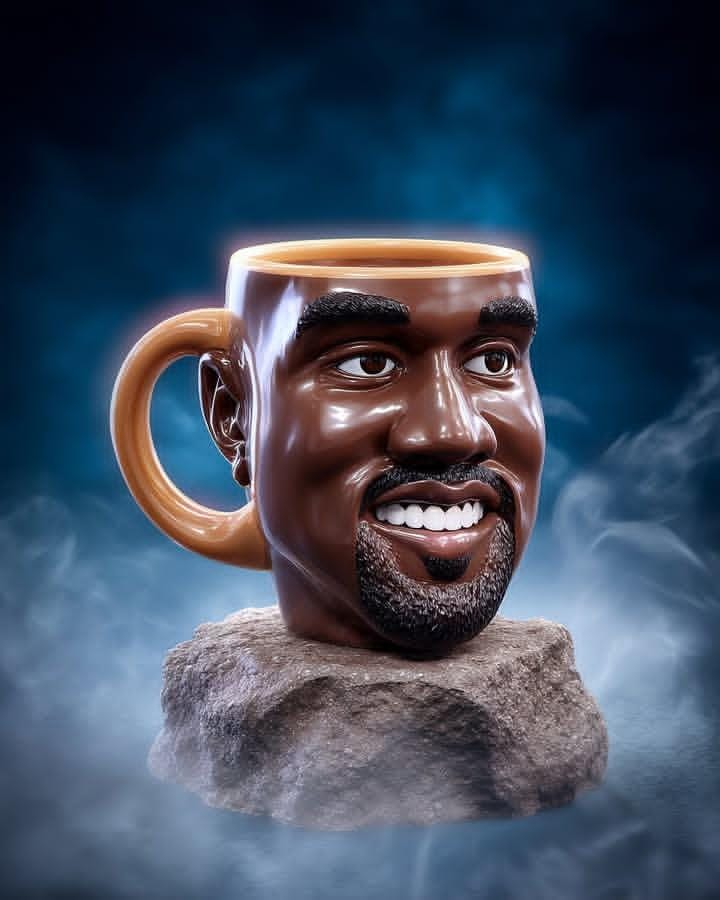 Caricature Mug Design | 3D product design | famous person - AI prompt example