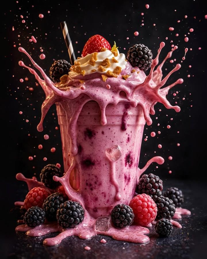 Drink Splash Ad | beverage photography | use your image - AI prompt example